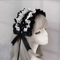 Hair bands Harajuku Doll Gothic Lolita Y2K girl hair band Sweet Punk bow Lace Ruffled Headband Hair Hoop