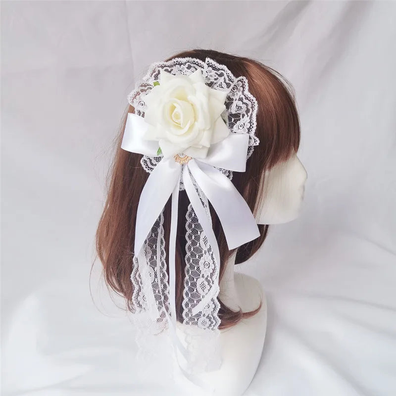 Palace Style ! - Lolita Cla, Velvet Rose Hairpin, Gothic Lolita Dark Gothic