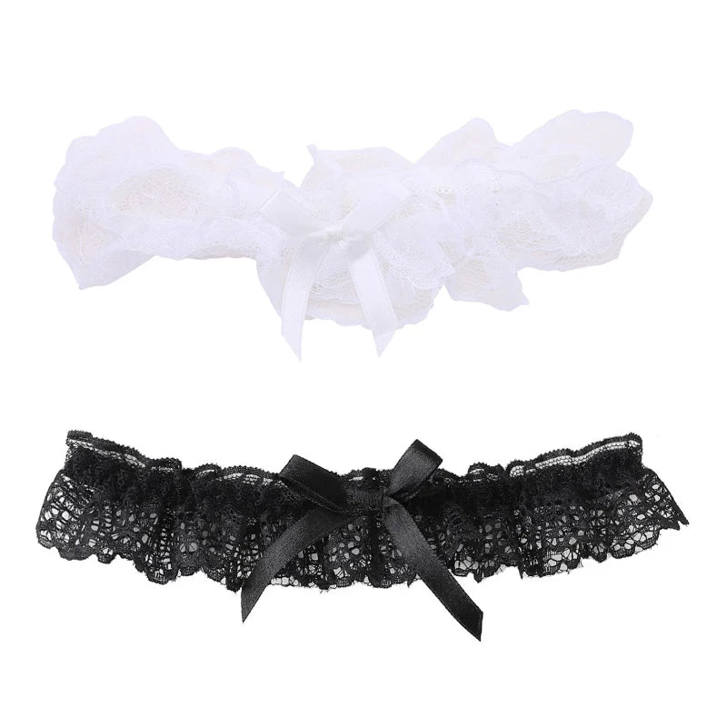 1/2pcs New Fashion Bow Lace Wedding Garter Toss Garter Wedding Garter Belt Bridal Lingerie White Garter Wedding Accessories