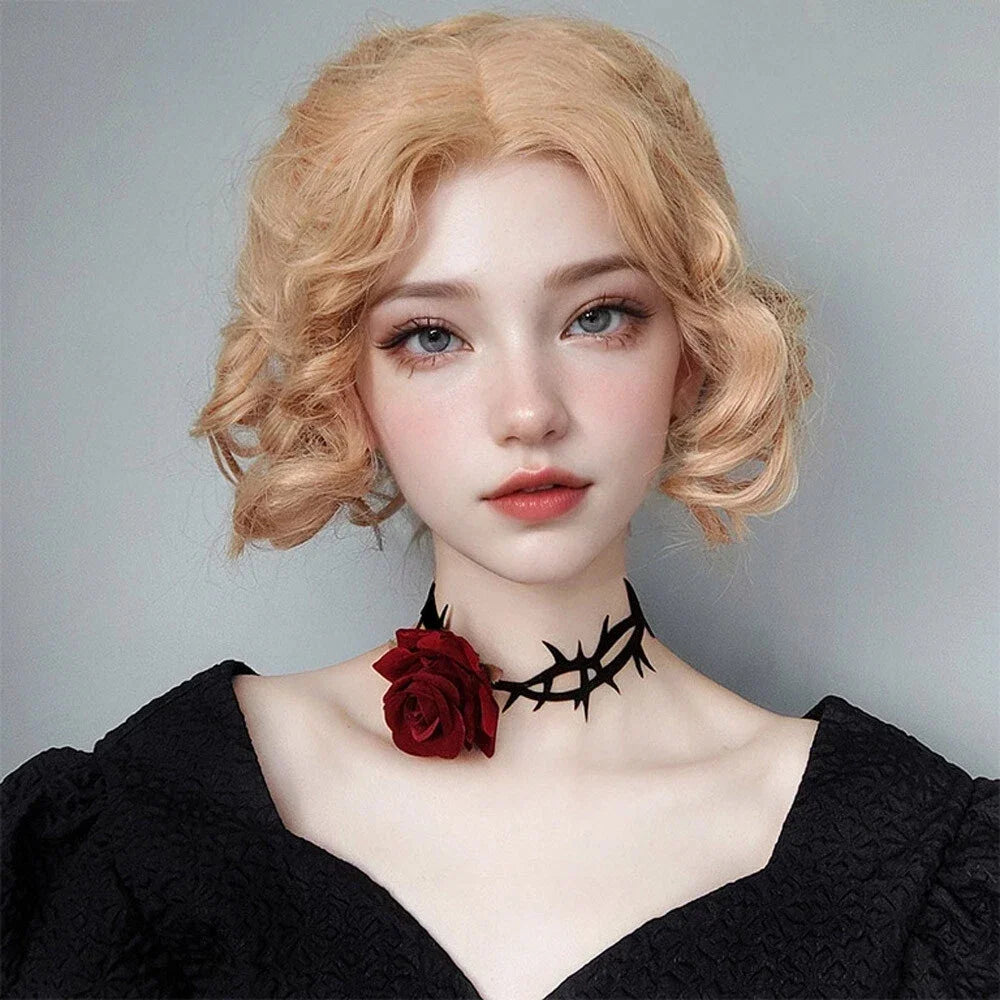 1PC Ladies' Gothic Style Rose Thorn Necklaces, Halloween Party Carnival Accessories, Multi-functional and Versatile Styles