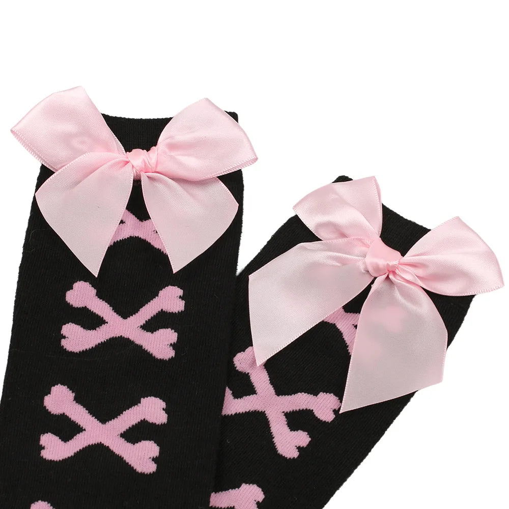 Bow tie stockings, bone over knee stockings, nightclub performance, cosplay Lolita tie, thigh socks