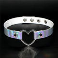 Vintage Fashion Sexy Heart Charm Gothic Collar Necklace Gothic Heart Lock Harajuku Women Gift Black Leather Punk Choker Necklace